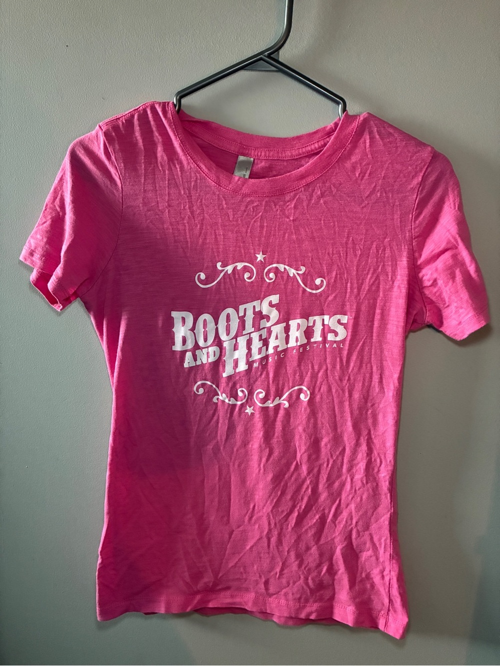 Boots and Hearts Pink Graphic